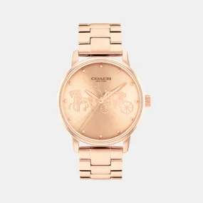 Grand Women Quartz Rose Gold Dial Analog Stainless Steel Watch 14503076