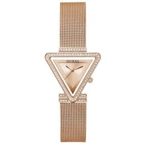 GUESS Analog Gold Dial Rose Gold Band Women's Stainless Steel Watch-GW0508L3