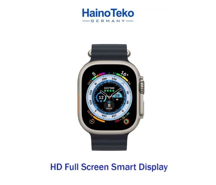 Haino Teko Germany GP8 Smart Watch Ultra with Two Set Strap and Bluetooth Wireless Earphone Combo