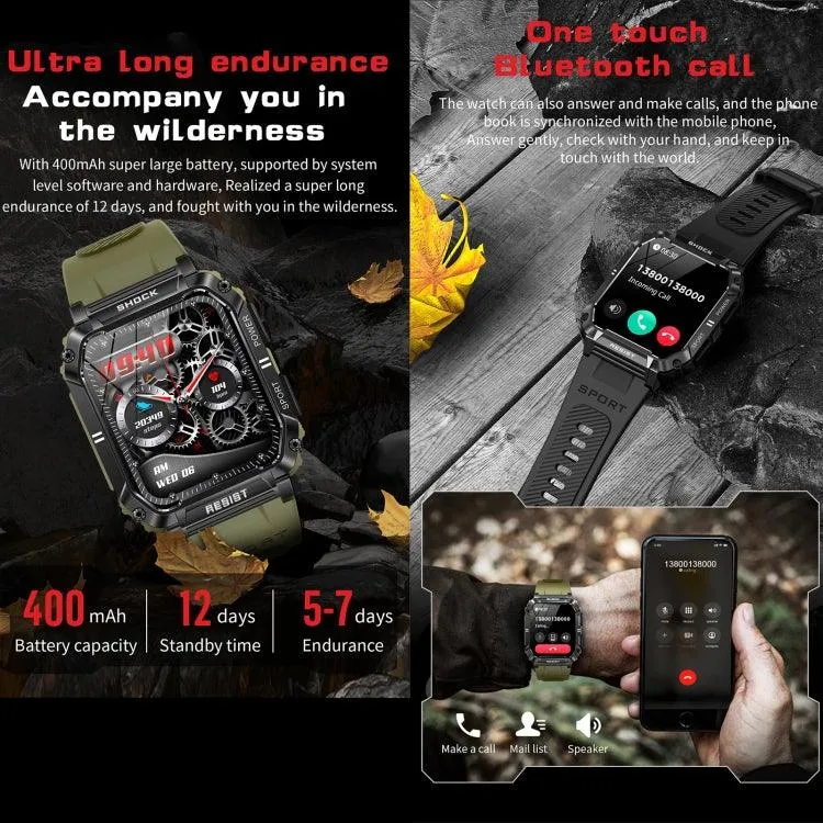 HAMTOD T3 1.95-inch Multifunctional Sport Smart Watch with Bluetooth Calling, Health Monitoring, and Multiple Sport Modes