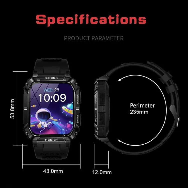 HAMTOD T3 1.95-inch Multifunctional Sport Smart Watch with Bluetooth Calling, Health Monitoring, and Multiple Sport Modes