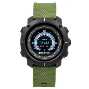 Hangoverr Digital Power Activate Black Dial Smartwatch (Green)