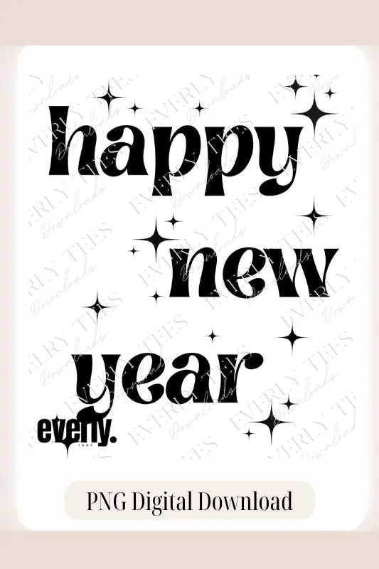 Happy New Year PNG Digital Download