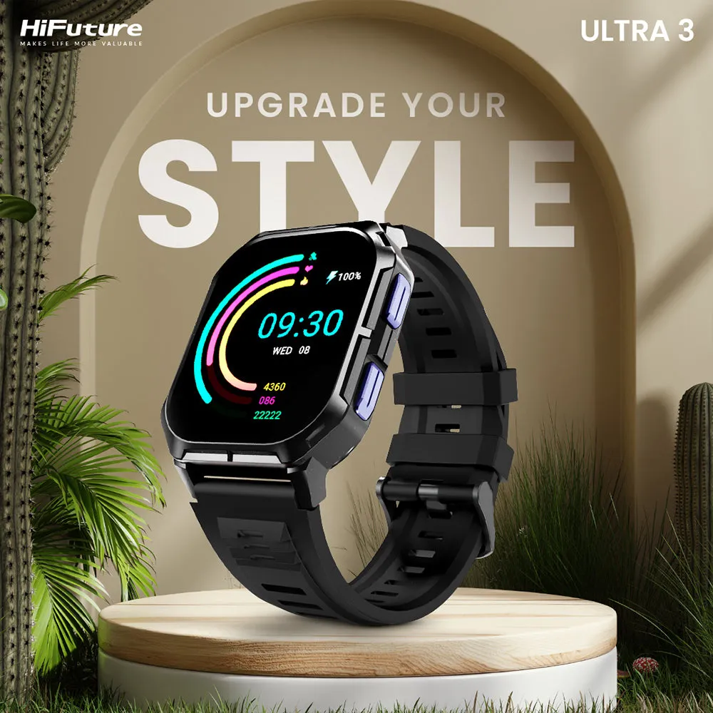 HiFuture Ultra3 Sports & Fitness Smartwatch (Cadmium Red)