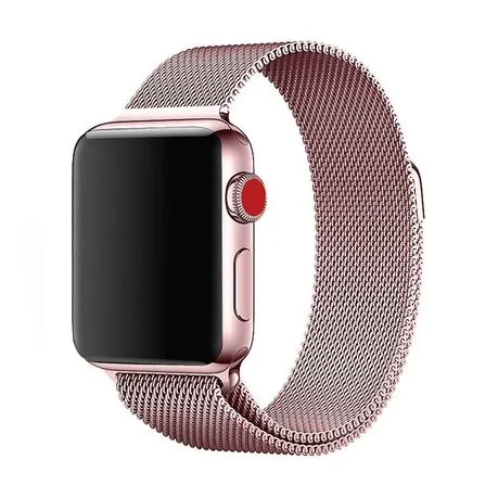 Hoco WD05 Stainless Steel Milanese Strap for Apple Watch 42/44/45-Rose Pink