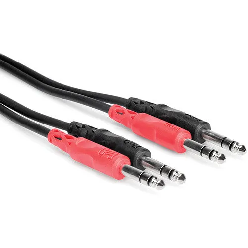 Hosa CSS-204 Dual 1/4" TRS Male to Dual 1/4" TRS Male Stereo Audio Cable - 13'