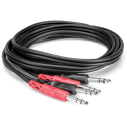 Hosa CSS-204 Dual 1/4" TRS Male to Dual 1/4" TRS Male Stereo Audio Cable - 13'