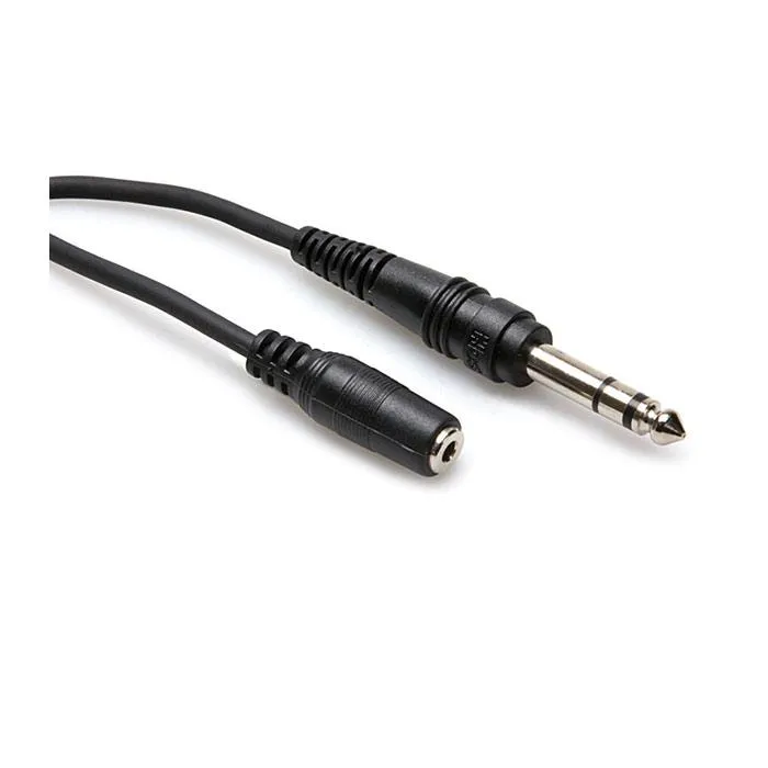 Hosa MHE-325  25 Foot Headphone Adaptor Cable 3.5 F TRS - 1/4" TRS