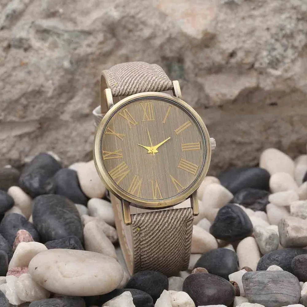 Hot Antique Watches Relojes Quartz Men Watches Casual Bronze Color Leather Strap Watch Male Wristwatch