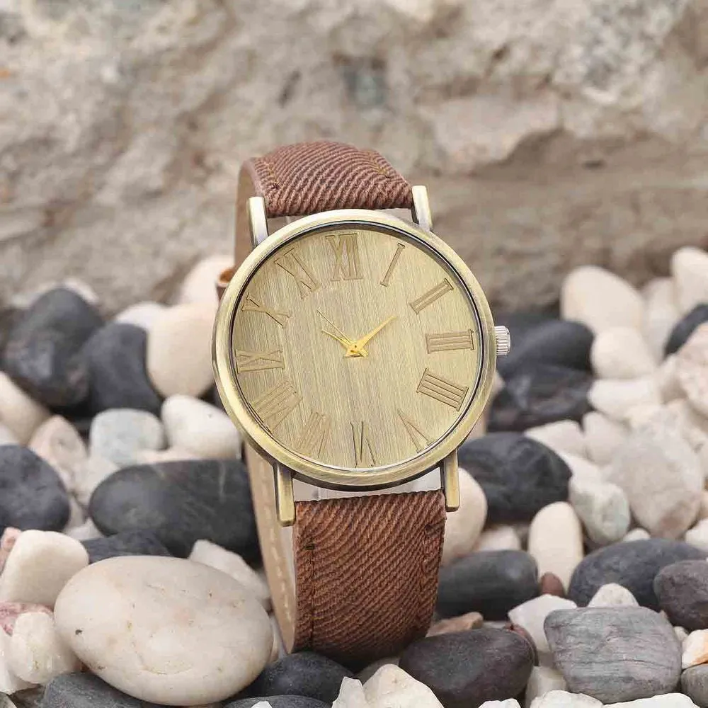 Hot Antique Watches Relojes Quartz Men Watches Casual Bronze Color Leather Strap Watch Male Wristwatch