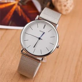 Hot Sale Luxury Mesh Stainless Steel Wristwatch New Fashion Casual Watch Analog Quartz Watch Women Watch Trendy Steel Watch