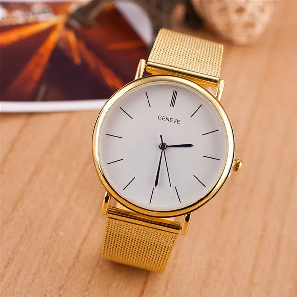 Hot Sale Luxury Mesh Stainless Steel Wristwatch New Fashion Casual Watch Analog Quartz Watch Women Watch Trendy Steel Watch