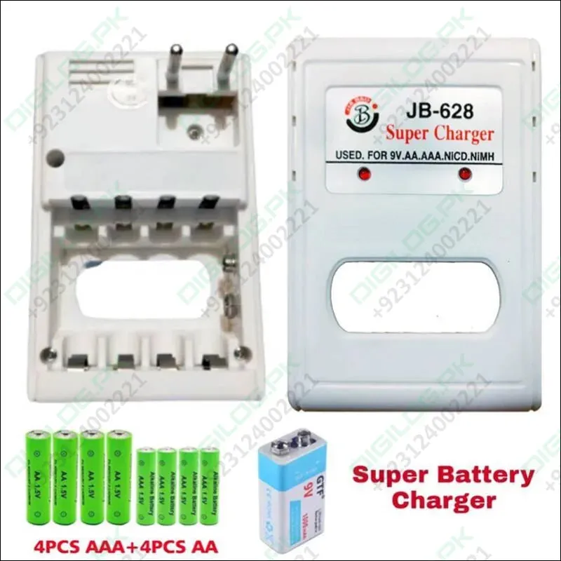 Jb 628 Aa Aaa 9v Battery Charger In Pakistan