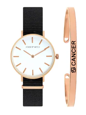 Joker & Witch Paris Cancer Watch Bracelet Gift Set for Women