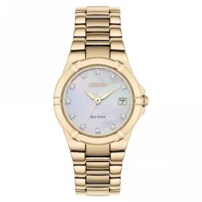 Ladies Stainless Steel Dress Analog Pink Tone Watch EW1533-50D