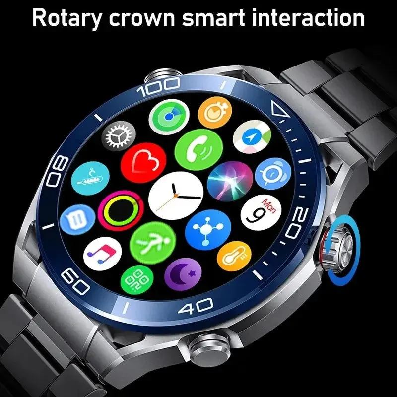 LAXASFIT 2024 New Fashion Business Smart Watch Men's Bluetooth Call Message Reminder Multi Sport Mode Smart Watch Android IOS