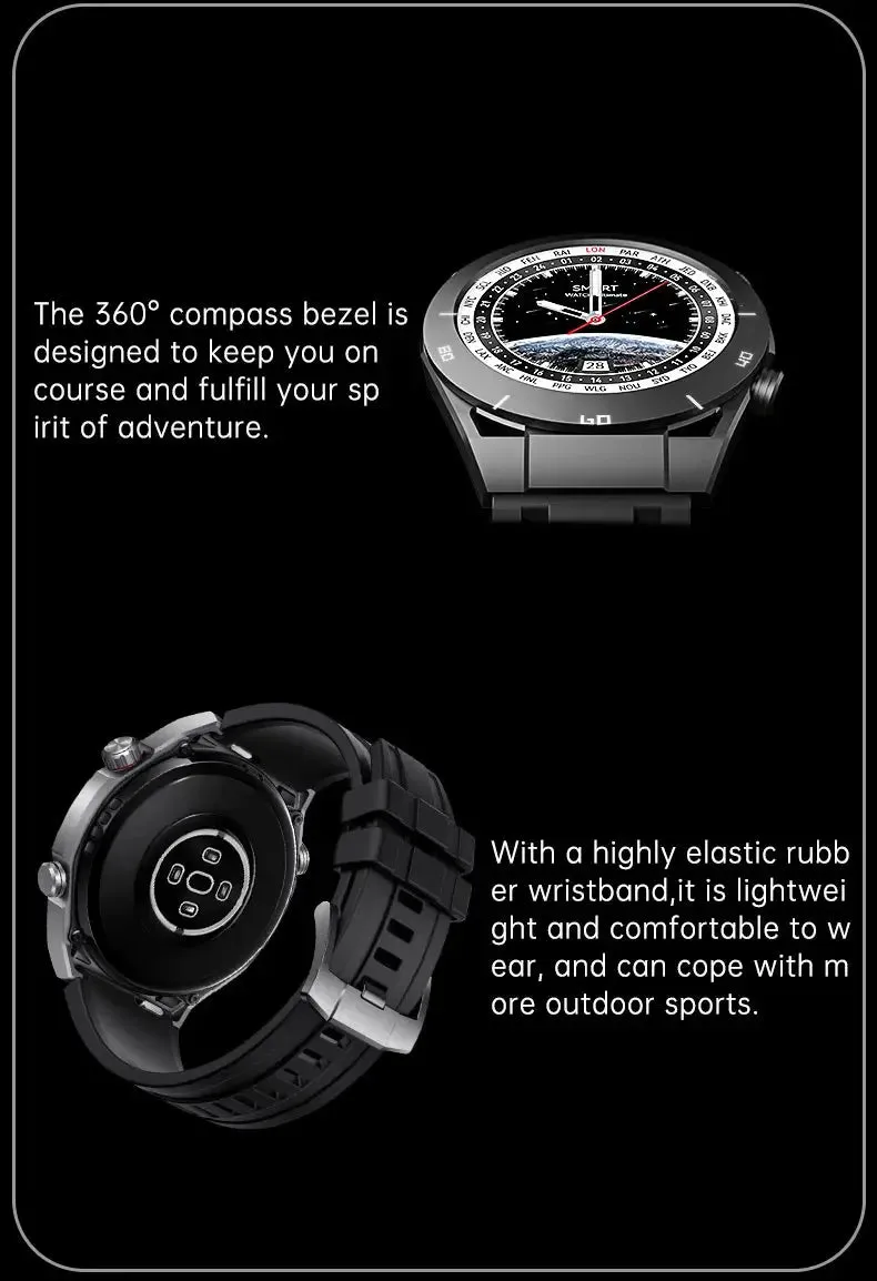 LAXASFIT 2024 New Fashion Business Smart Watch Men's Bluetooth Call Message Reminder Multi Sport Mode Smart Watch Android IOS