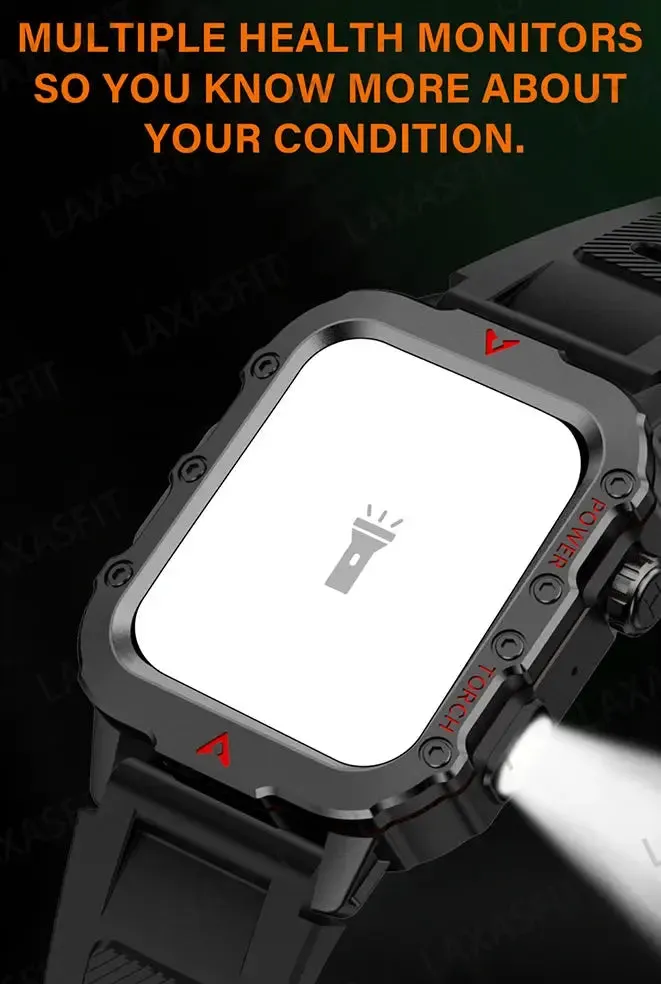 LAXASFIT 2024 New LED Men's Smartwatch Bluetooth Talking Smartwatch Multi Sport Mode Health Monitoring Smart Watch