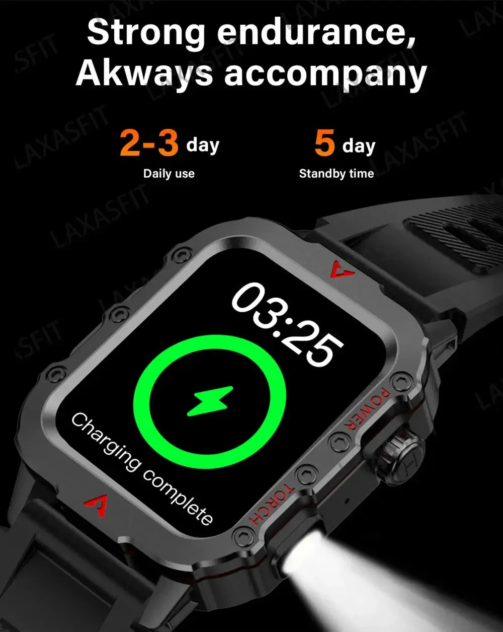 LAXASFIT 2024 New LED Men's Smartwatch Bluetooth Talking Smartwatch Multi Sport Mode Health Monitoring Smart Watch