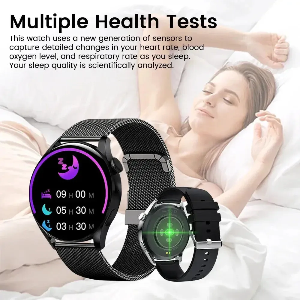 LAXASFIT 2024 New Smart Watch Heart Rate Blood Pressure Health Monitoring Multiple Sports Modes Wireless Charging Smart Watch