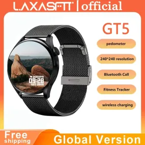 LAXASFIT 2024 New Smart Watch Heart Rate Blood Pressure Health Monitoring Multiple Sports Modes Wireless Charging Smart Watch