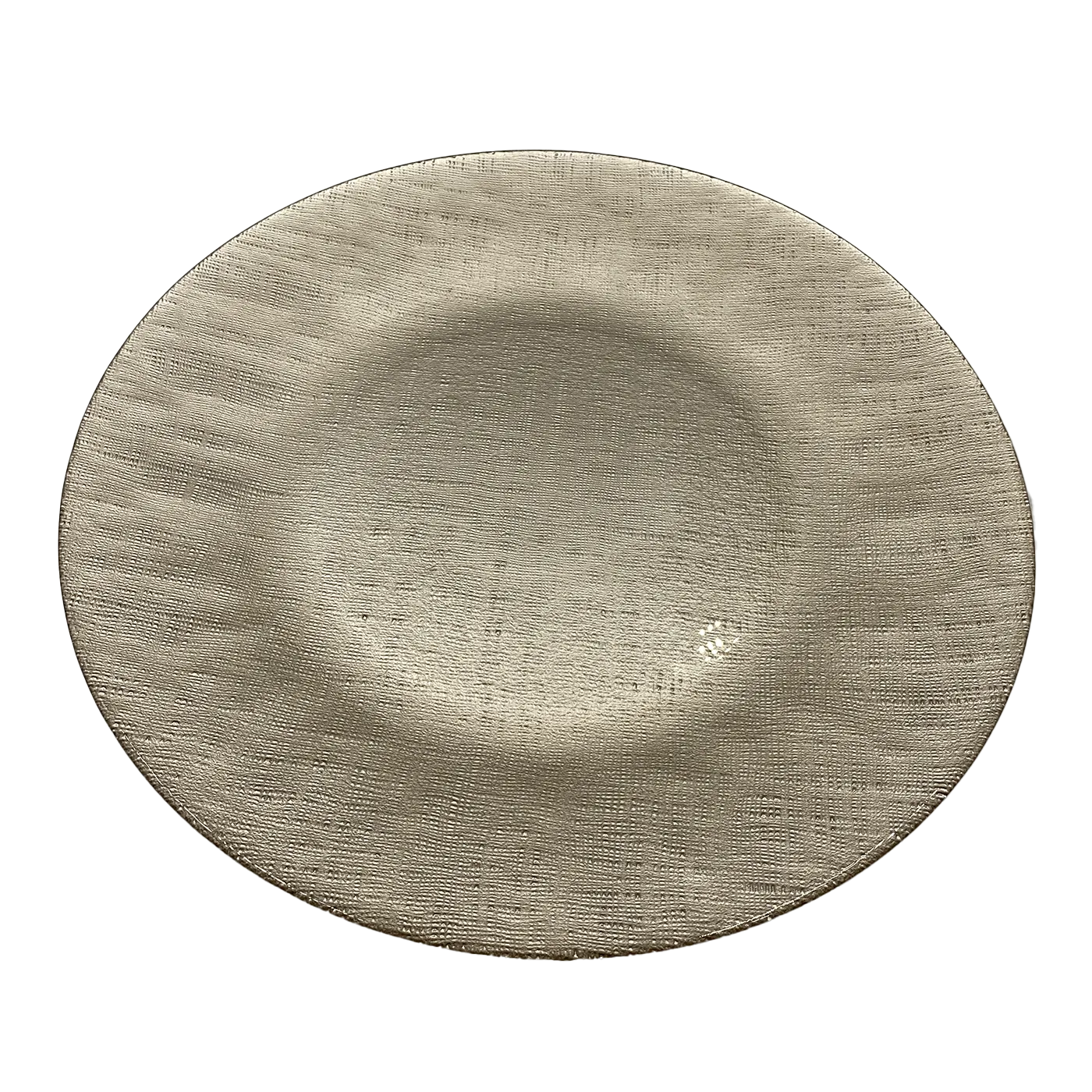 Linen - Glass Charger Plate in Champagne (Item # 0236)