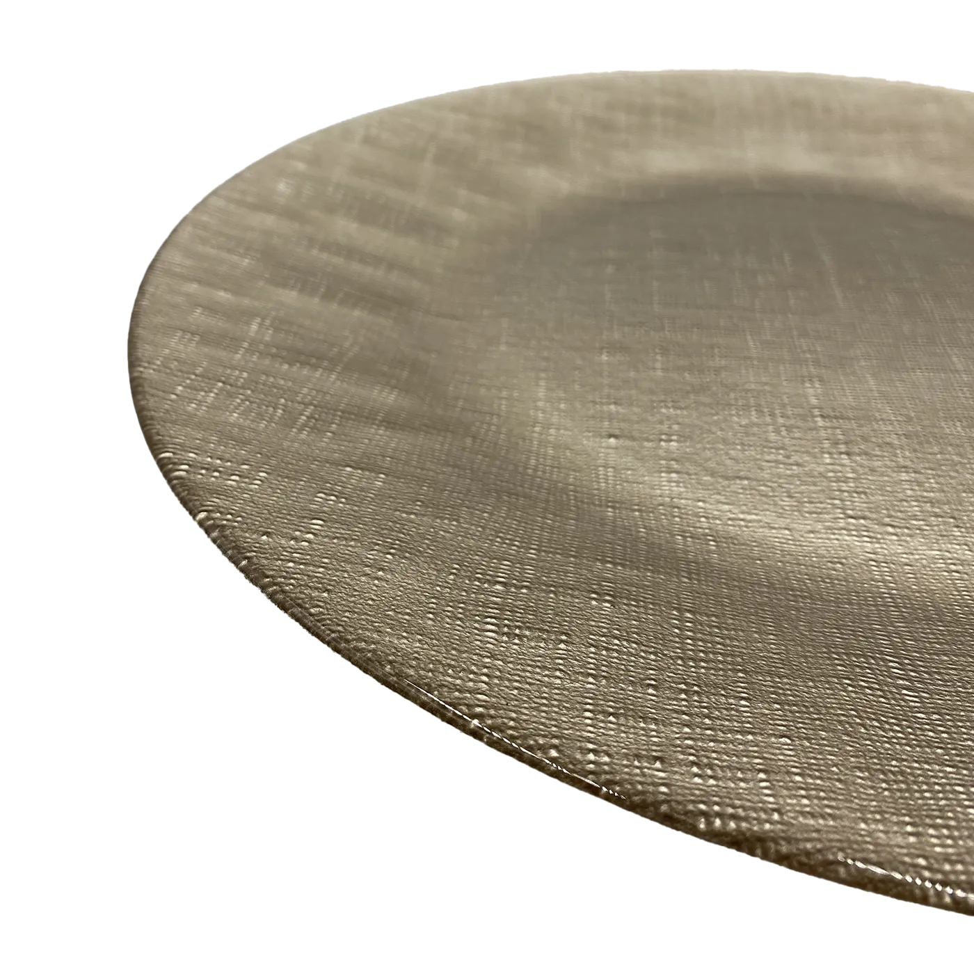 Linen - Glass Charger Plate in Champagne (Item # 0236)