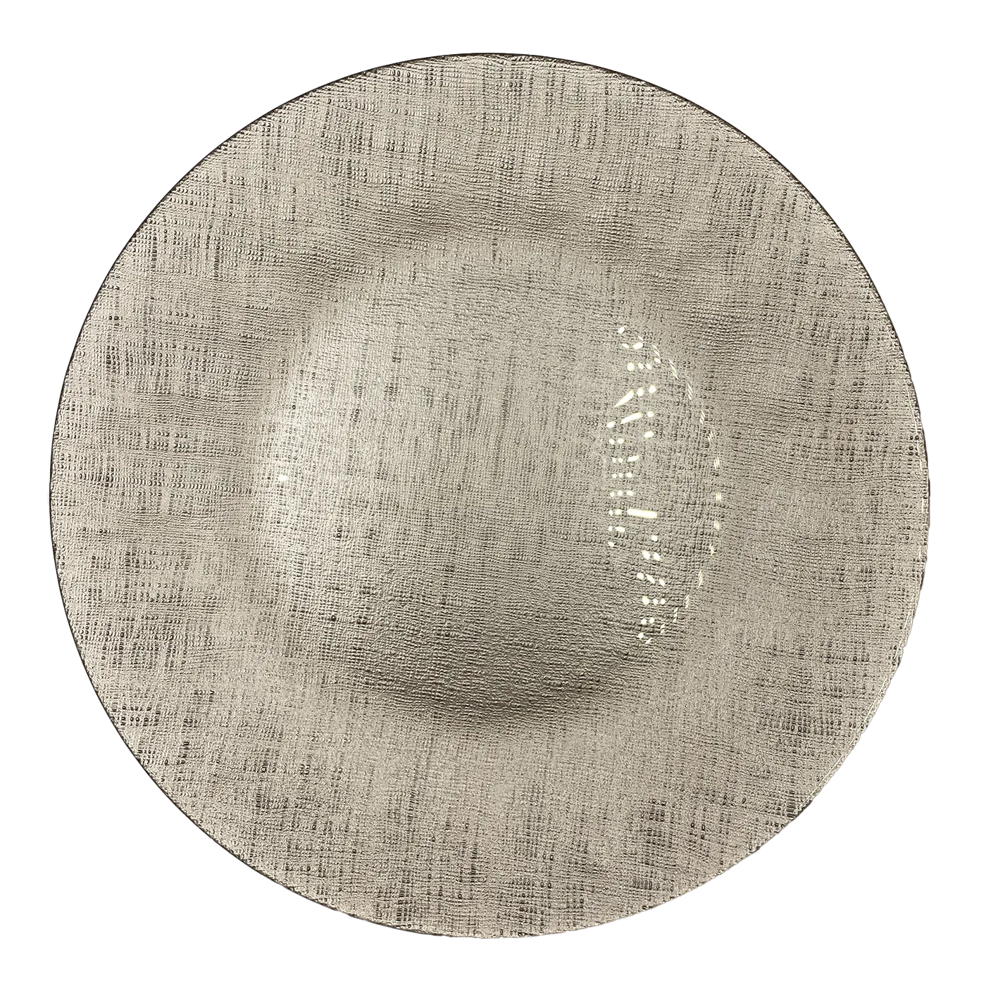 Linen - Glass Charger Plate in Champagne (Item # 0236)