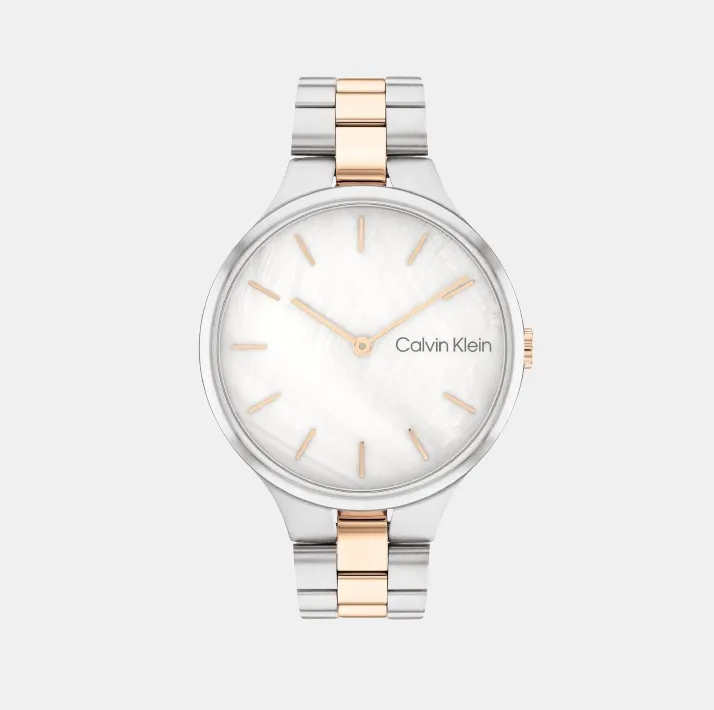 Linked Women White Analog Stainless Steel Watch 25200428