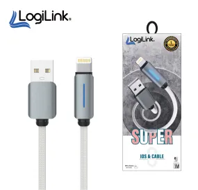 LOGILINK USB TO LIGHTNING NYLON FAST CHARGING DATA CABLE