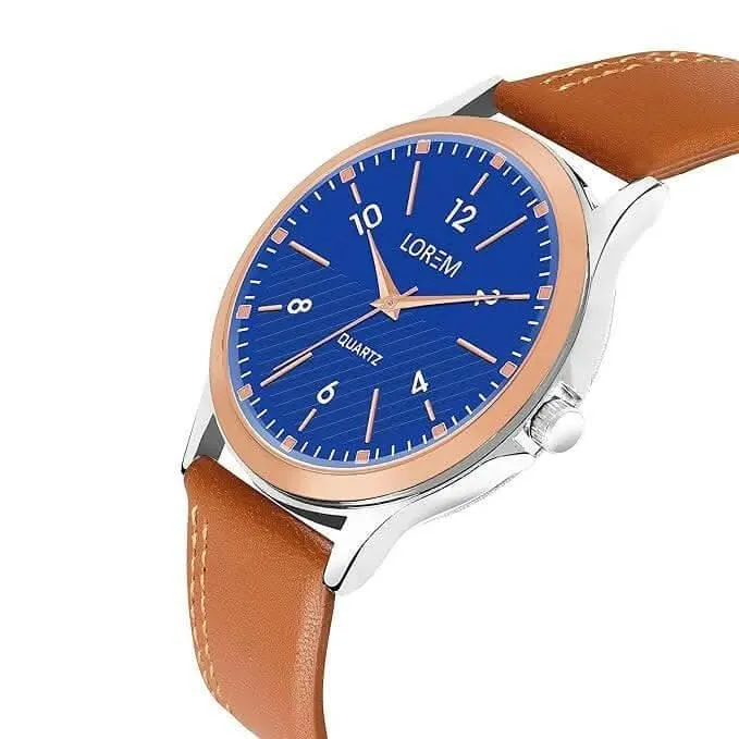 LOREM Blue Stylish Dial Analog Watch For Men LR95