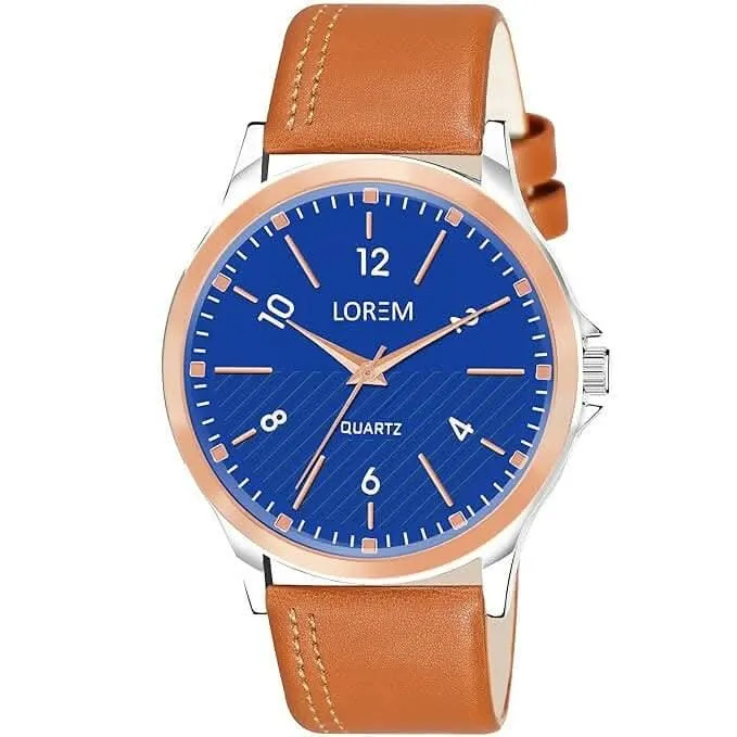 LOREM Blue Stylish Dial Analog Watch For Men LR95