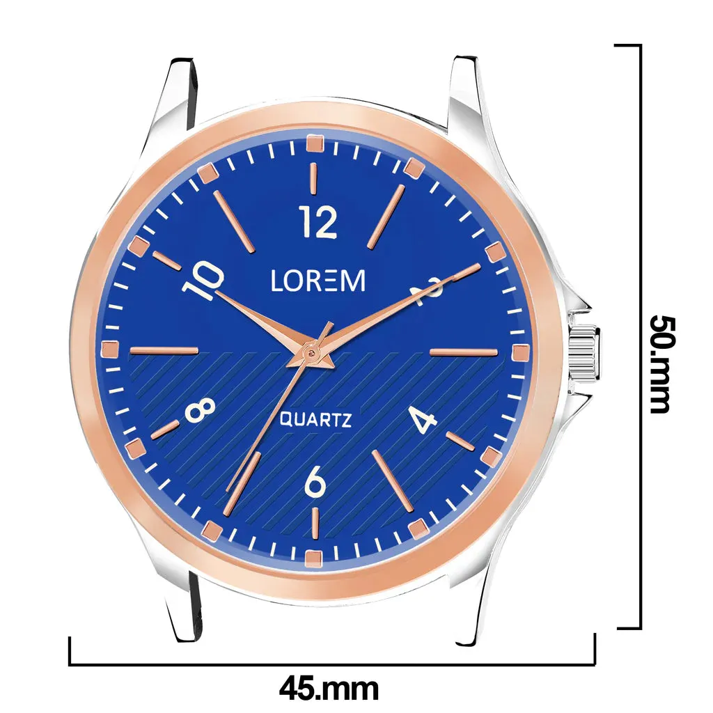 LOREM Blue Stylish Dial Analog Watch For Men LR95