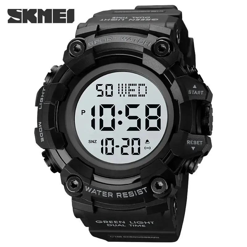 Luxury Dual Time Electronic Watch Fashion Outdoor Countdown Stopwatch Digital Watches Men Wristwatch Brand SKMEI Original Clock