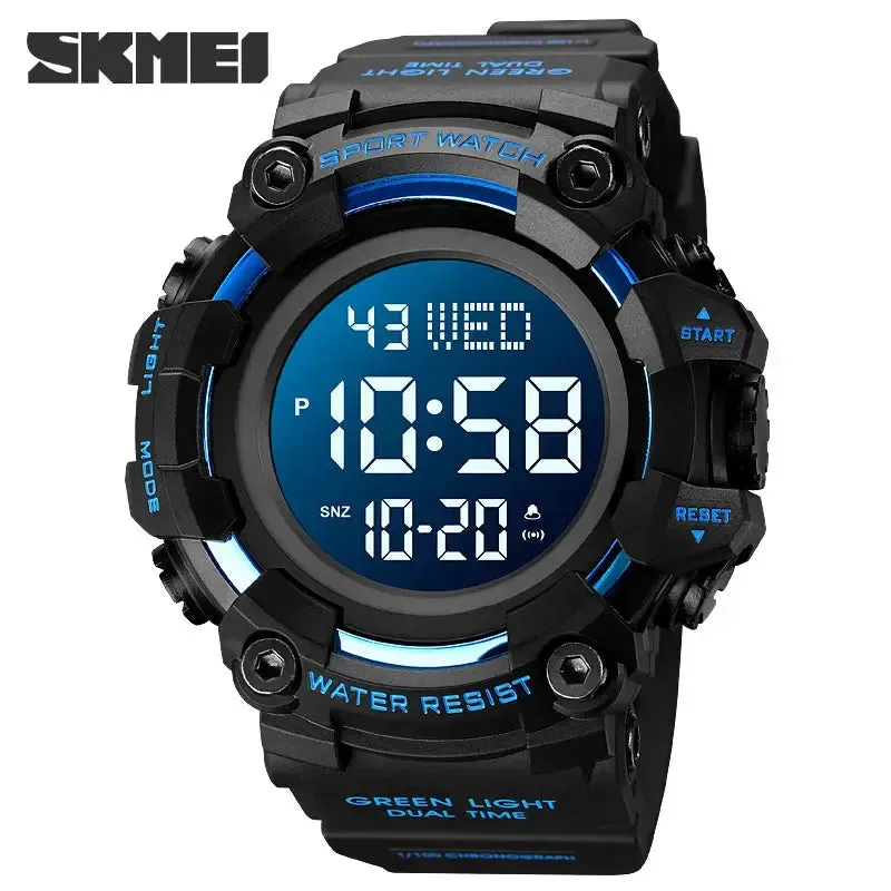 Luxury Dual Time Electronic Watch Fashion Outdoor Countdown Stopwatch Digital Watches Men Wristwatch Brand SKMEI Original Clock