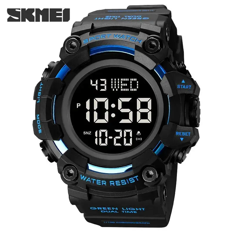 Luxury Dual Time Electronic Watch Fashion Outdoor Countdown Stopwatch Digital Watches Men Wristwatch Brand SKMEI Original Clock