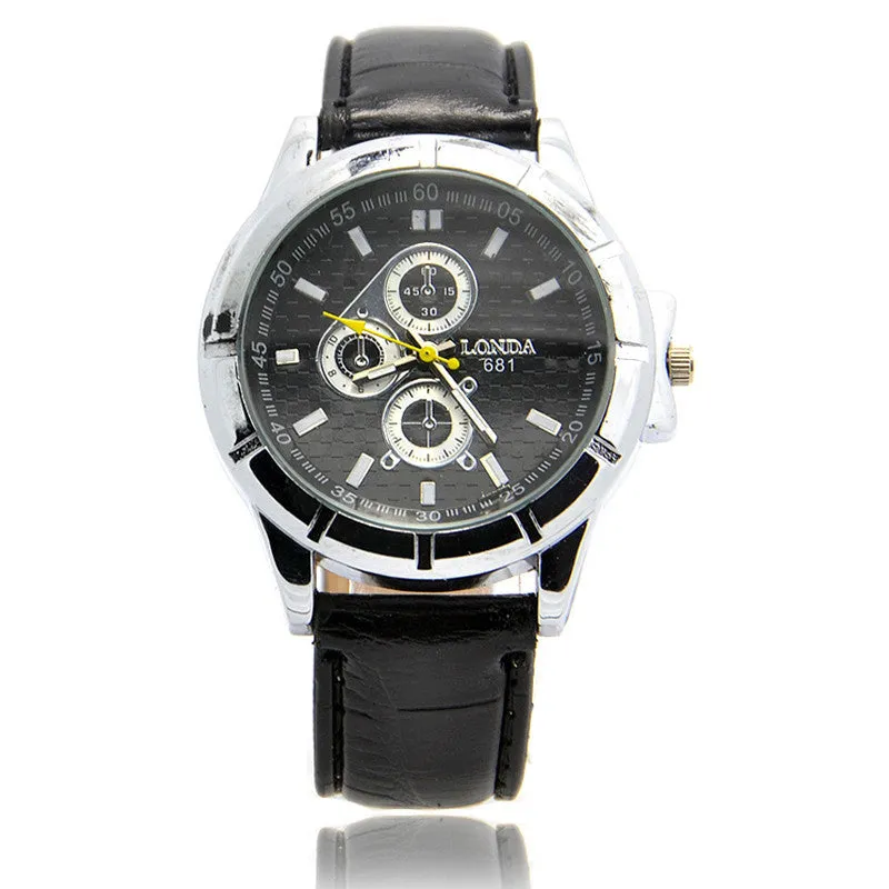 Mance Brand Luxury Men Boy Dress Casual Motion Sports Watch Leather Quartz Male Clock Wristwatch Quality Gift