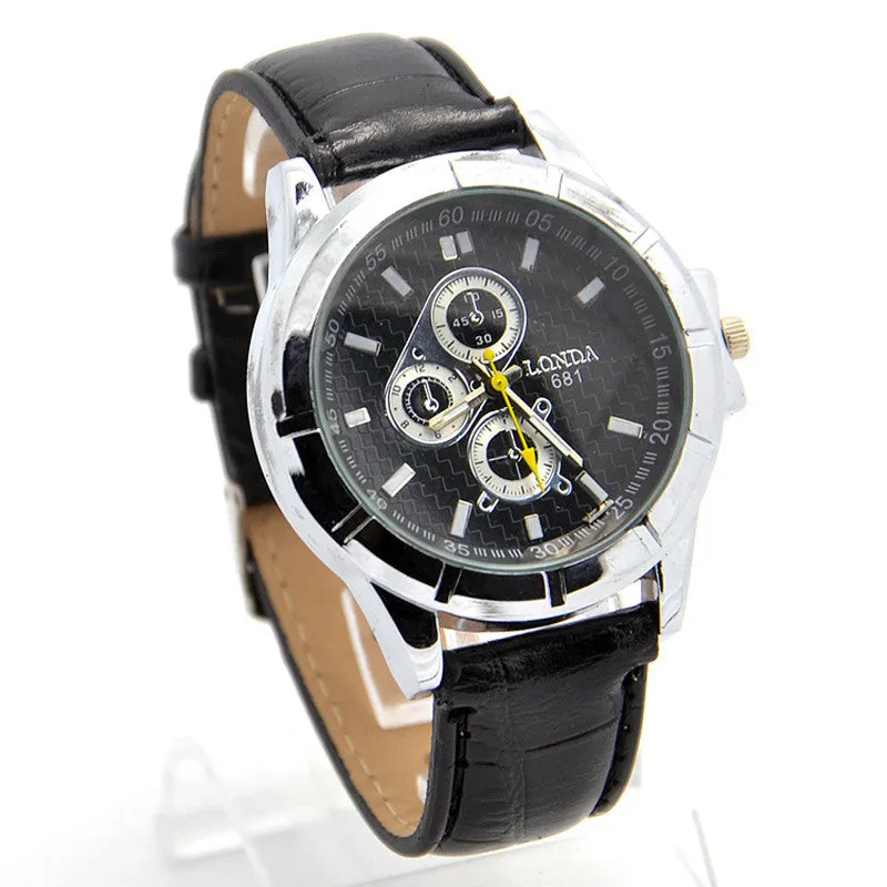 Mance Brand Luxury Men Boy Dress Casual Motion Sports Watch Leather Quartz Male Clock Wristwatch Quality Gift