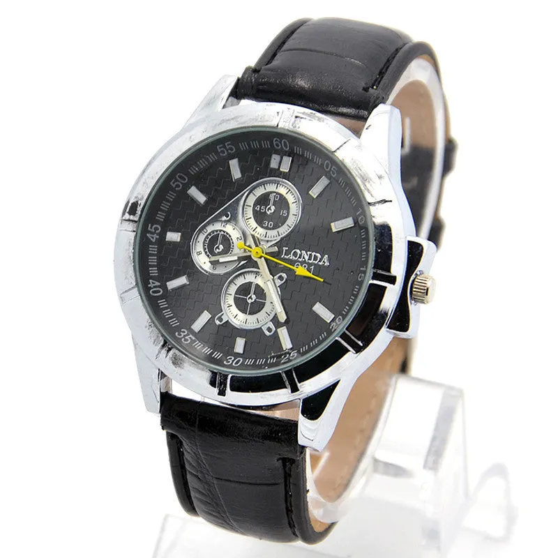 Mance Brand Luxury Men Boy Dress Casual Motion Sports Watch Leather Quartz Male Clock Wristwatch Quality Gift