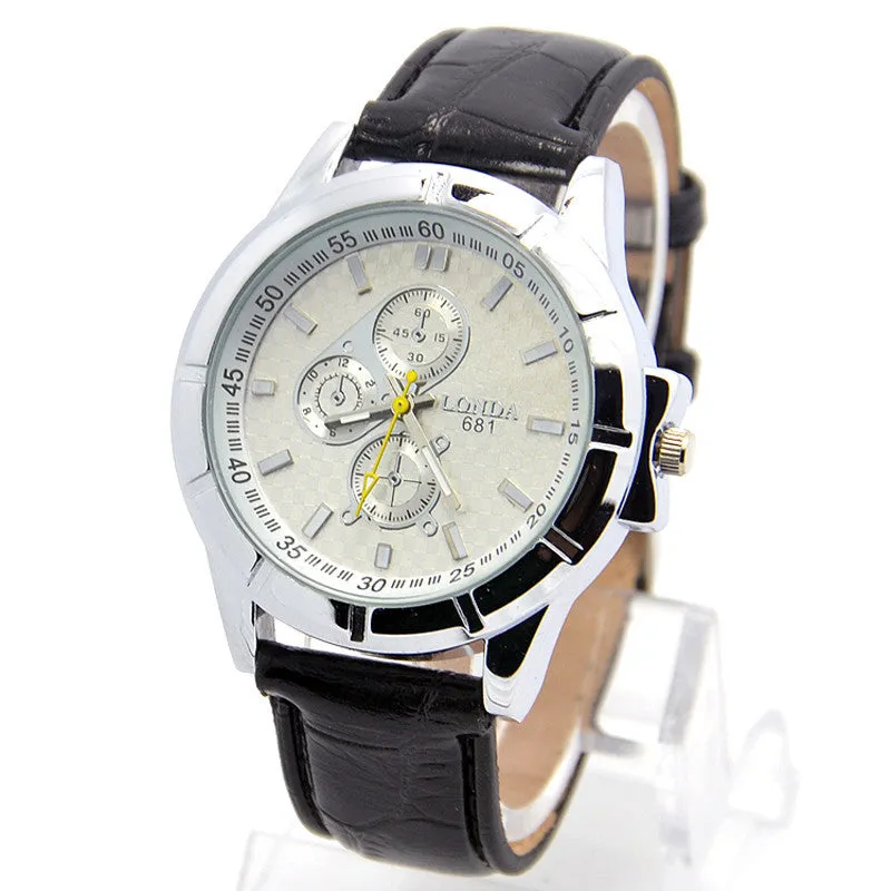 Mance Brand Luxury Men Boy Dress Casual Motion Sports Watch Leather Quartz Male Clock Wristwatch Quality Gift