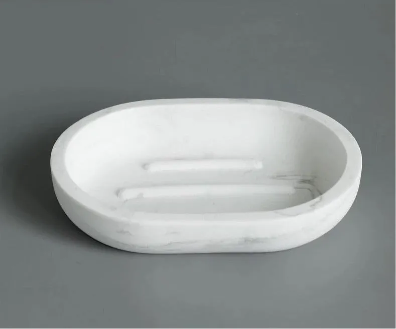 Marble Effect Bathroom Accessory Set