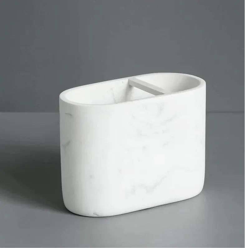 Marble Effect Bathroom Accessory Set