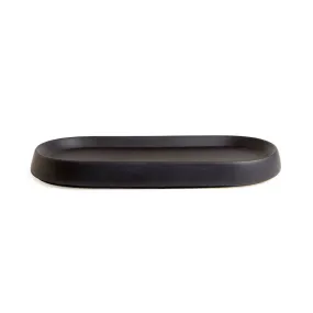 Matte Black Ceramic Bath Accessories, Tray