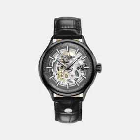 Men Analog Leather Automatic Watch 101663 40 55 05N