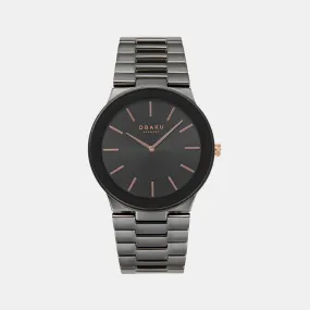 Men Black Analog Brass Watch V281GXBBCB