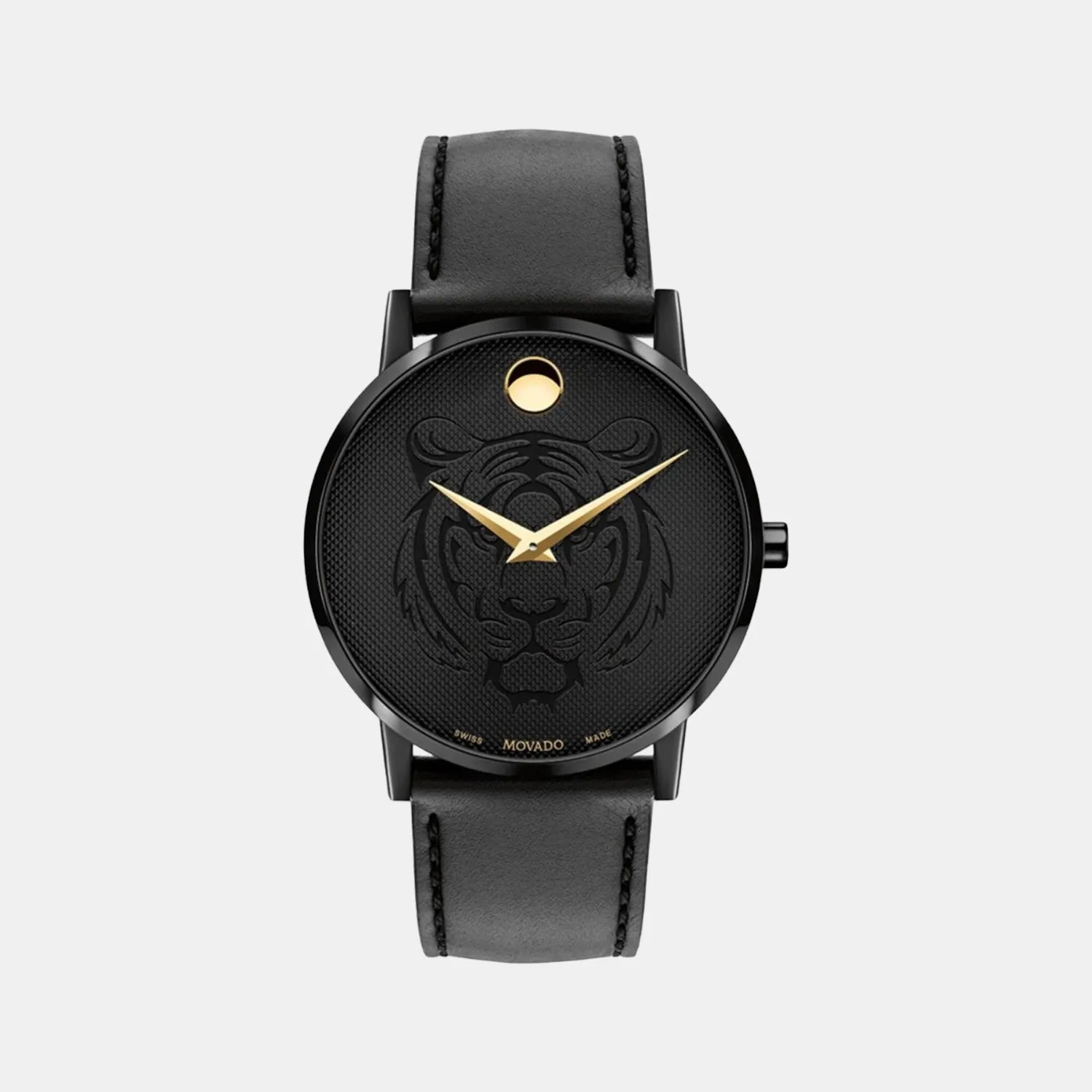 Men Black Analog Leather Watch 607586