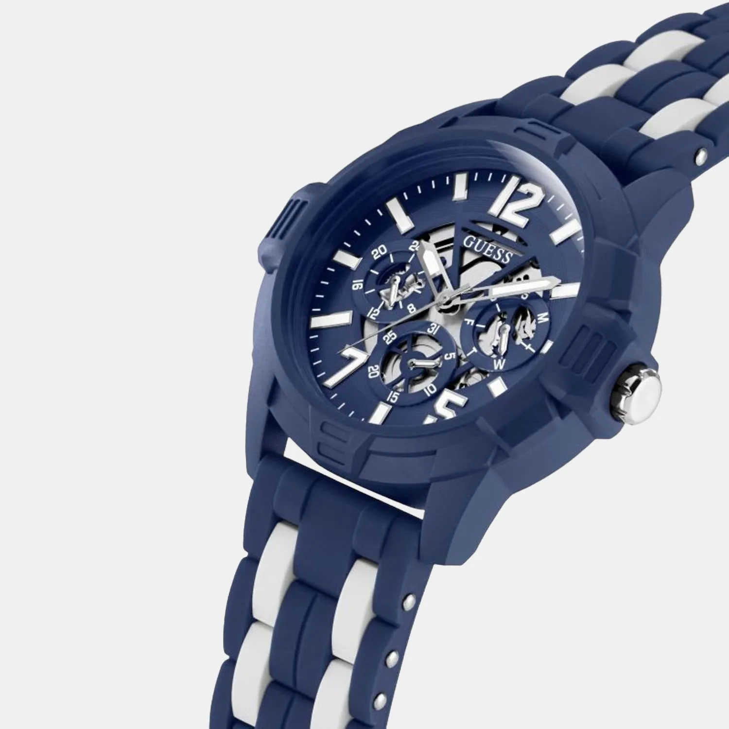 Men Blue Silicon Chronograph Watch GW0428G3