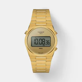 Men Gold Digital Stainless Steel Watch T1372633302000