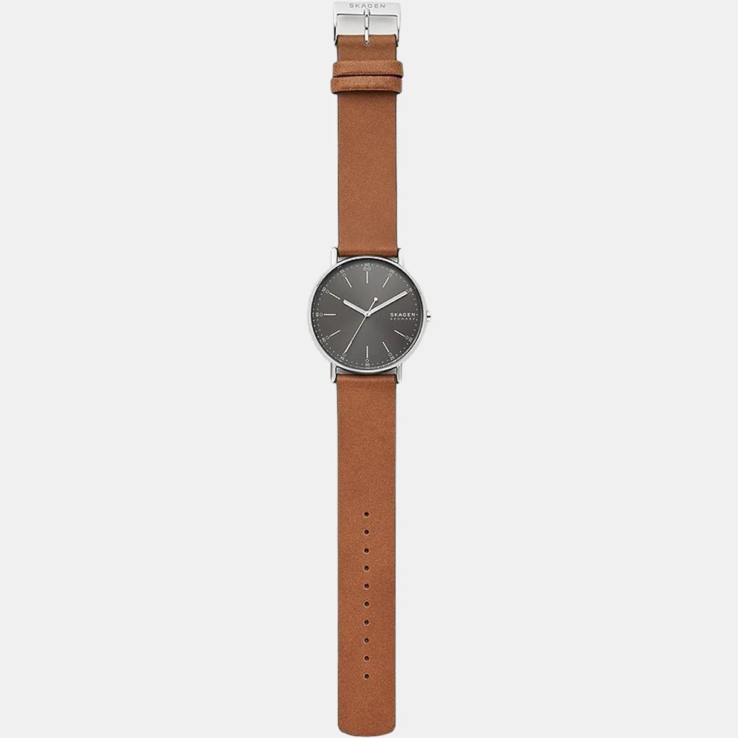 Men Grey Analog Leather Watch SKW6578