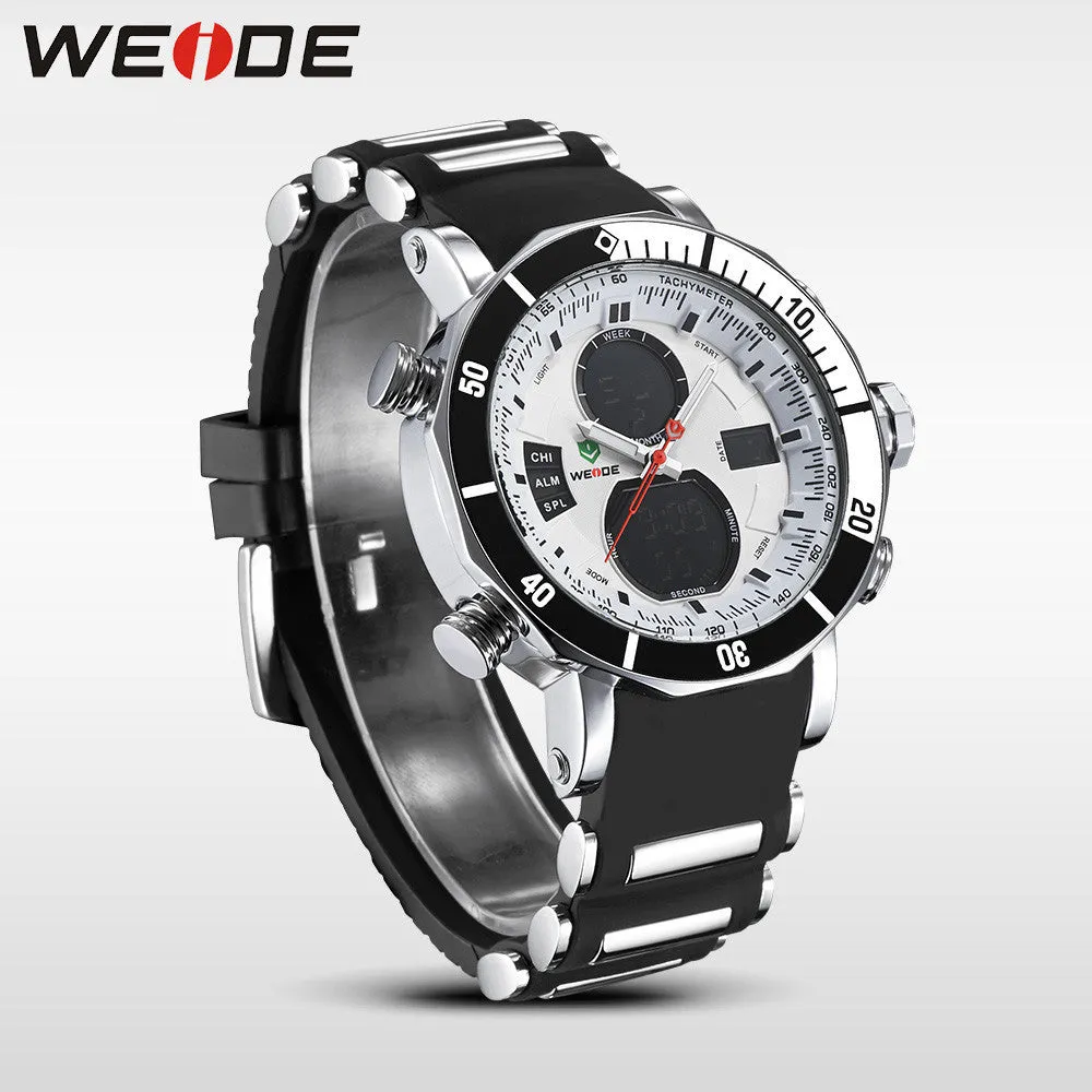 Men Sports Watches Waterproof Military Quartz Digital Watch Alarm Stopwatch Dual Time Zones Brand